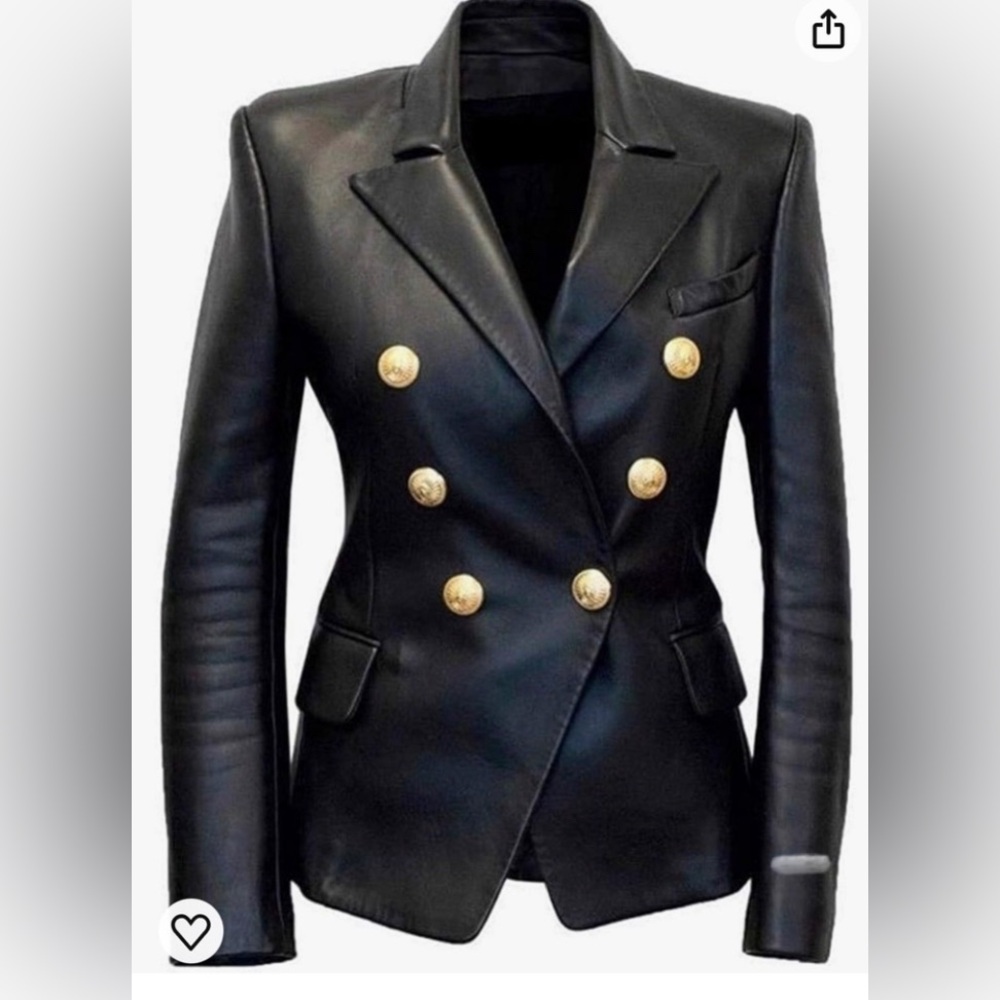 NWT black lamb skin leather jacket